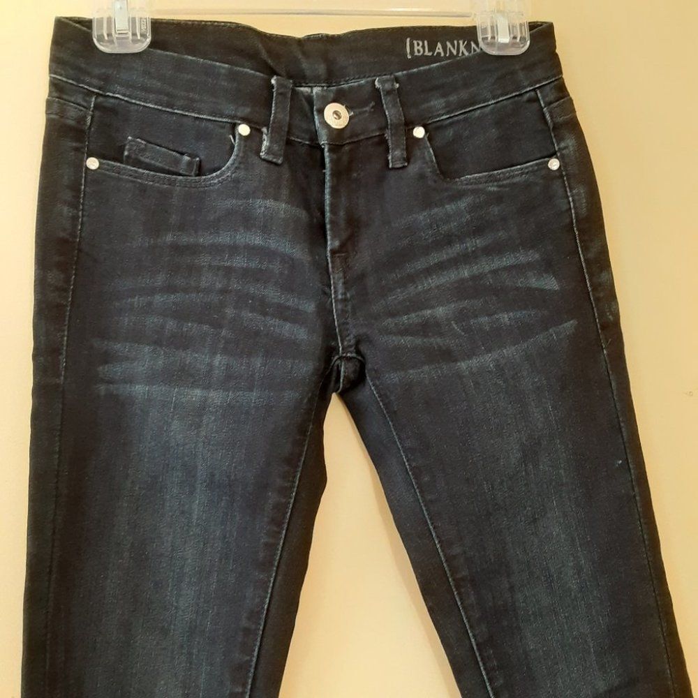 Blank NYC Sz 24 Dark‎ Wash Skinny Zip Leg High Waist Women's Jeans